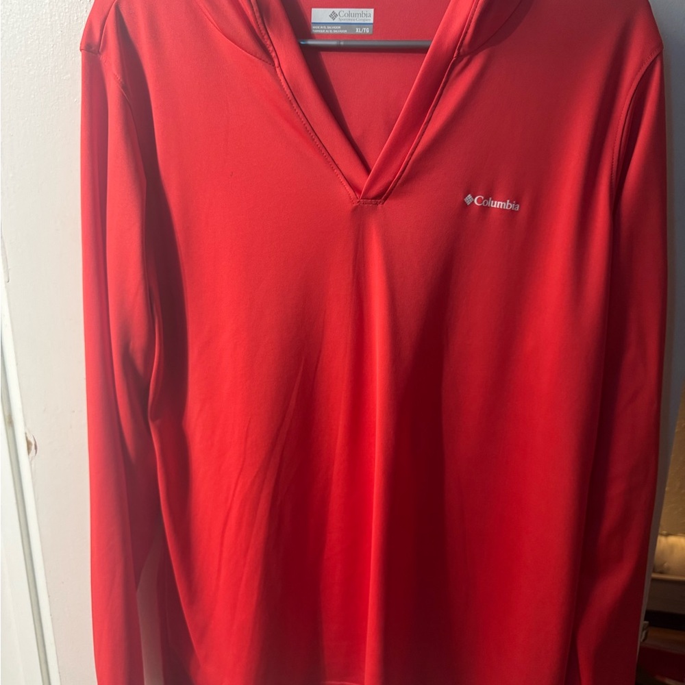 Columbia Bright Red Hooded Pullover